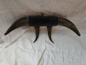 lot 303 image: Bull Horns Coat  Hat or Other Rack