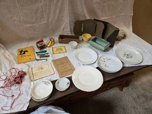 lot 324 image: 1924 Augustana Bulletin, Decorative Plates and Bowls, And More