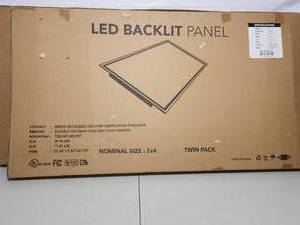lot 3 image: 2 Twin Pack LED Backlit Panels 2x4