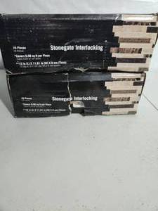 lot 12 image: 20 Sheets (0.98sqftsheet) Stonegate Interlocking Mosaic Tile