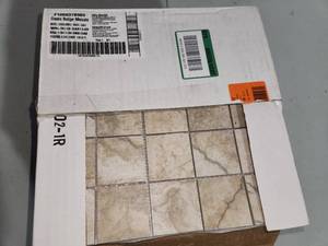 lot 16 image: 25 sheets (0.97sqftsheet) Oasis Beige Mosaic Tile