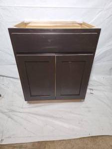 lot 51 image: 27 Espresso Vanity Cabinet