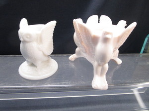 Triple Dove Candle Holder, Westmoreland Owl