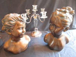 Child Busts, Candelabra