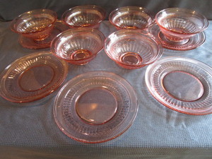 Pink Depression Plates & Bowls