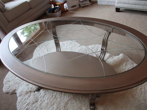 Coffee Table - Etched Glass top
