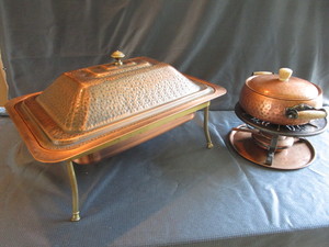 Copper Server & Chafing Dish