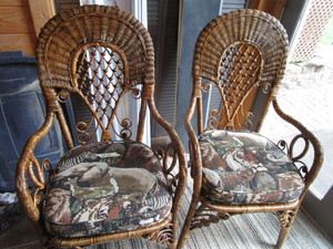 Pair Wicker Chairs