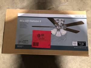 Clarkston II 44 in. LED Indoor Brushed Nickel Ceiling Fan with Light Kit  Customer return review pictures