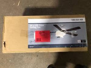 Trice 56 in. LED Brushed Nickel Ceiling Fan customer return review pictures