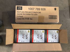 Lot of 6 Defiant Naples Satin Nickel Single Cylinder Project Pack (2 cases of 3 each) Not used