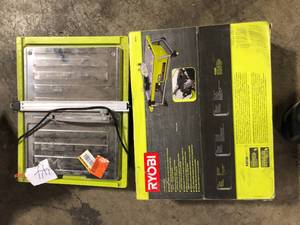 Lot of used Ryobi 7 in wet tile saws customer returns see pictures