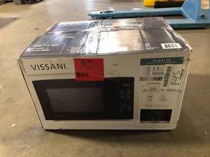 Vissani 1.1 cu. ft. Countertop Microwave Oven in Black customer return see pictures