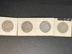 4 US WALKING LIBERTY HALF DOLLARS 1918 1937 1940 1944
