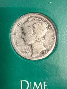 1929-D US MERCURY DIME IN CASE