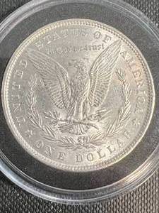 1882 US MORGAN SILVER DOLLAR IN AIRTITE