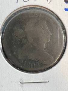 18076 US DRAPED BUST LARGE CENT