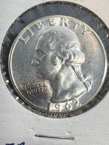 1962 US WASHINGTON QUARTER BU