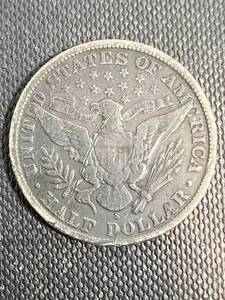 1909-S US BARBER HALF DOLLAR VF DETAILS