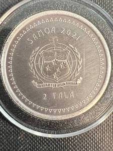 1 TROY OZ .999 FINE SILVER SAMOA 2021 ROUND IN AIRTITE