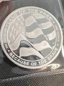 1 TROY OZ .999 FINE SILVER ARMY ROUND