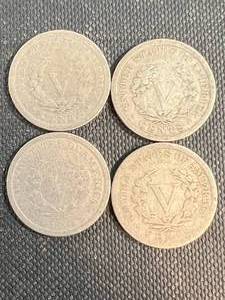 4 US LIBERTY NICKELS