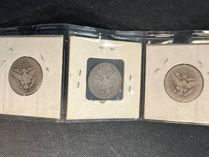 3 US BARBER QUARTERS 1909 1910 1914