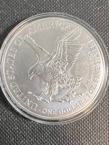 2024 AMERICAN SILVER EAGLE 1 TROY OZ .999 FINE SILVER IN AIRTITE