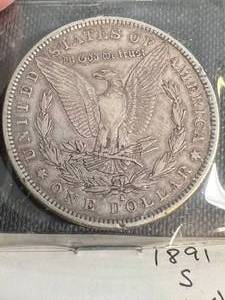 1891-S US MORGAN SILVER DOLLAR