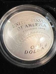 2014 NATIONAL BASEBALL HALL OF FAME PROOF SILVER DOLLAR