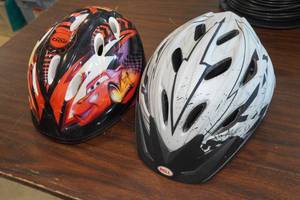 lot 83 image: 2 Bike Helmets Toddler Size 48-52, Kids Size 53-57