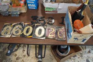 lot 91 image: House Numbers and Assorted Paint Materials
