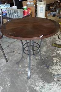 lot 7 image: 3 Round Wood Table