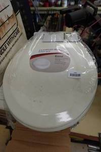 lot 166 image: Enameled Wood Round Toilet Seat