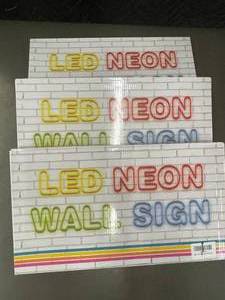 lot 37 image: Lot of 3 LED Neon Wall Signs