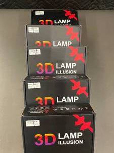 lot 39 image: Lot of 5 3D Lamp Illusion Halloween Town Pumpkin King LED Lights