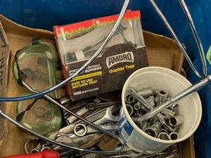 lot 52 image: Lot of Tools and Amdro Gopher Trap