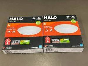 lot 151 image: Lot of 2 Halo 6 LED Surface Downlights