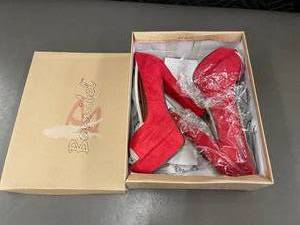 lot 162 image: Brand New Bonnibel Womens Red Heels - Style Tisha-2