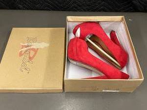 lot 167 image: Red Bonnibel Heels Size 6.5 - Style No. TISHA-2
