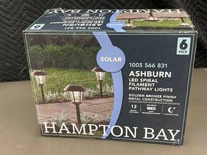 lot 204 image: Hampton Bay Ashburn LED Spiral Filament Pathway Lights - 6 Pack