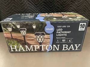 lot 57 image: Hampton Bay LED Solar Pathway Lights 10-Pack