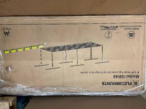 lot 108 image: Fleximounts GR48 4 x 8 Height Adjustable Ceiling Storage Rack (White)