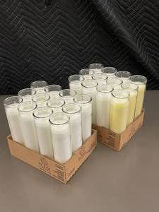 lot 111 image: Lot of St. Jude Candle Company 12-Count Glass Candles - 24 Total