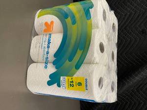 lot 281 image: Up & Up Make-a-Size Paper Towels - 6 Double Rolls Pack