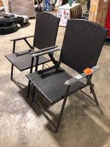 lot 11 image: Lot Outdoor Patio Chairs Costumer Returns See pics