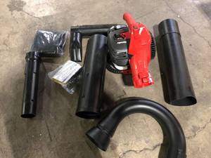 lot 12 image: Homelite 150 MPH 400 CFM 26cc Gas Handheld Blower Vacuum Costumer Returns See Pics