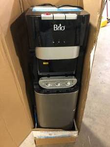 lot 16 image: Brio Bottom Loading Water Cooler Dispenser for 5 Gallon Bottles - 3 Temperatures with Hot, Room & Cold Spouts, Child Safety Lock, LED