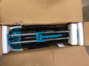 lot 19 image: VEVOR 24 in. Manual Tile Cutter Double Rails Tile Cutter WAlloy Cutting Wheel for Porcelain and Ceramic Tiles