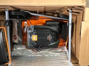 lot 21 image: YARDMAX 21 in. 170cc 3-in-1 Gas Walk Behind Push Lawn Mower with High Rear Wheels Costumer Returns See Pics